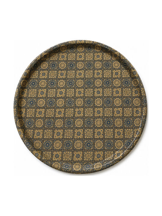 The Barstards Round Serving Tray Non-slip with Lid in Blue Color CTC154 1pcs