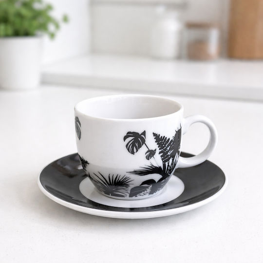 Max Home Set Tassen Kaffee aus Porzellan Braun 6Stück