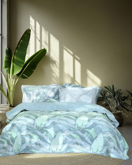 Nima Bahamas Σετ Κουβερλί Υπέρδιπλο Γαλάζιο 220x240cm