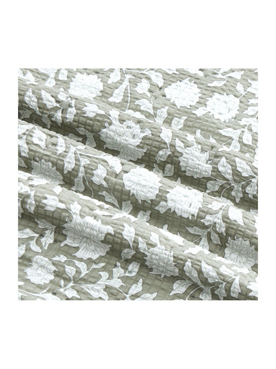Liolios Home Coverlet Set Super King Green 220x240cm 3 Pieces