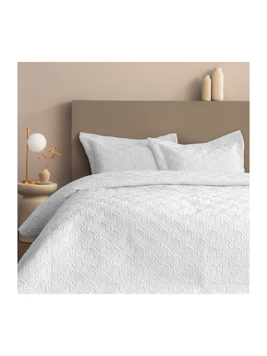Palamaiki Wed104 Set Coverlets Super King Microfiber White 240x260cm