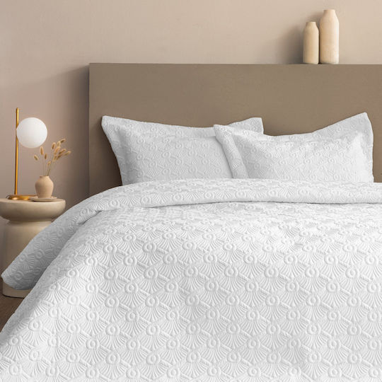 Palamaiki Wed104 Σετ Κουβερλί Υπέρδιπλο Microfiber White 240x260cm