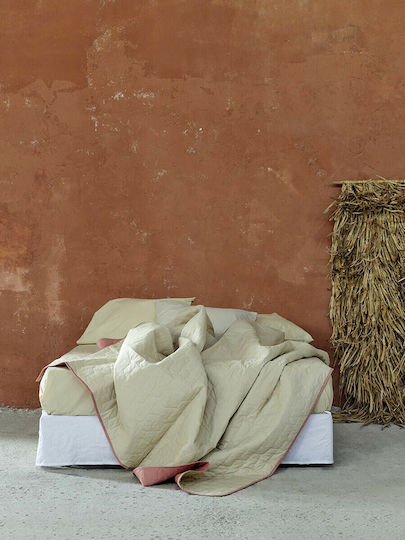 Nima Deploy Κουβερλί Υπέρδιπλο Βαμβακερό Tan / Mexican Beige 220x240cm