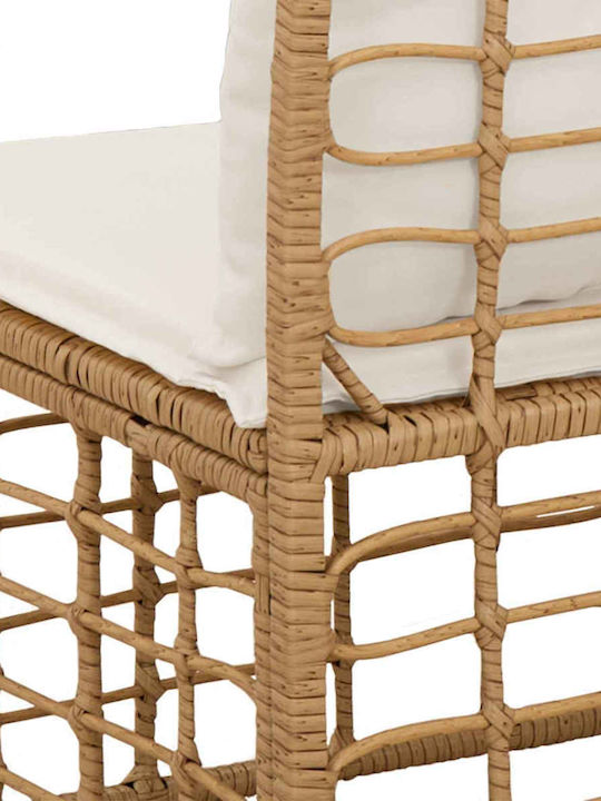 Τετραθέσιος Καναπές Εξωτερικού Χώρου Rattan με Μαξιλάρια 220x62x70cm