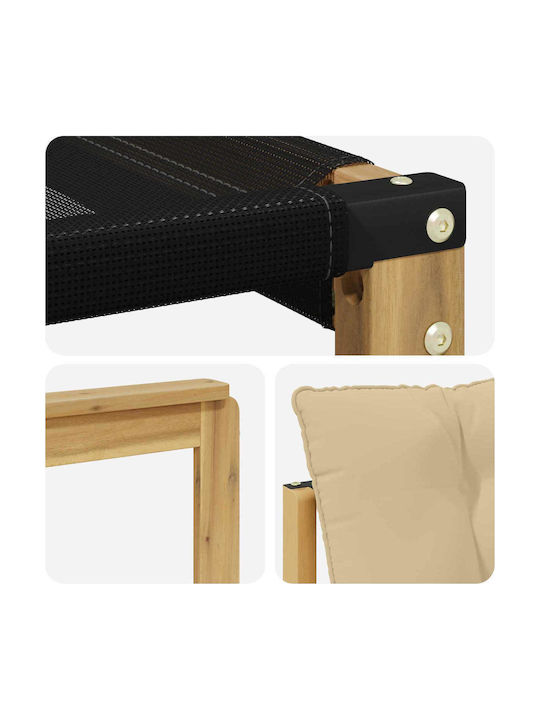 Ecksofa Outdoor Hölzernes mit Kissen 406x247.5x73cm