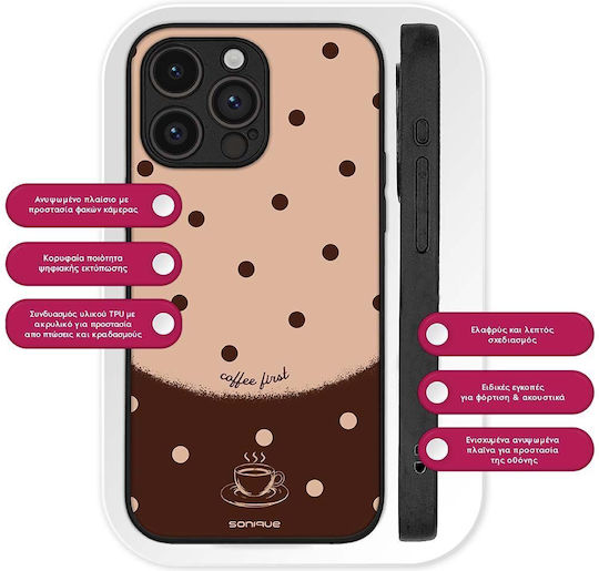 Sonique Delulu Polka Era Series Case Motorola Moto G54 5G Moto G54 5G Power Coffee First