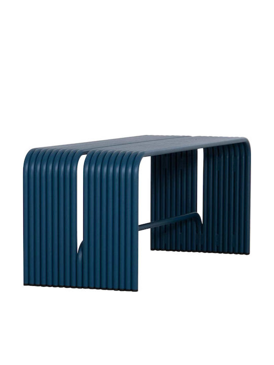 Outdoor Metal Blue Bench