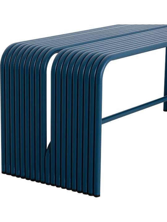 Intrepid Outdoor Bench Metallic Blue 105.5x38x42cm