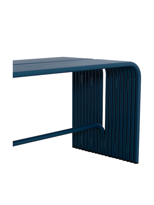 Intrepid Outdoor Bench Metallic Blue 105.5x38x42cm
