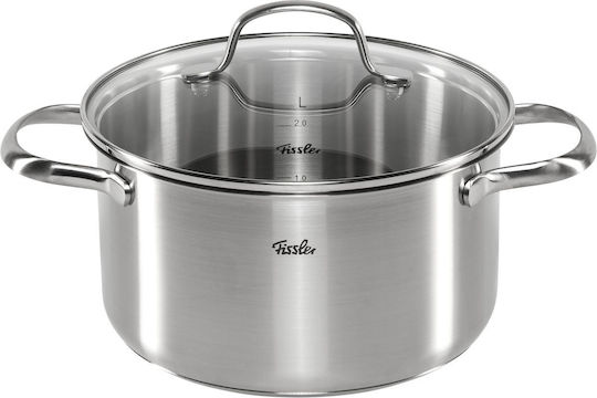 Fissler San Francisco Σετ Κατσαρόλες από Ανοξείδωτο Ατσάλι Ασημί 4 Σκευών