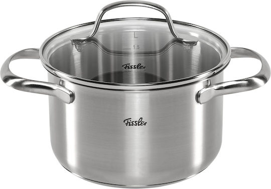 Fissler San Francisco Σετ Κατσαρόλες από Ανοξείδωτο Ατσάλι Ασημί 4 Σκευών