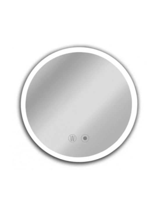 Tema Oglindă Rotundă de Baie cu Lumini LED 60x60cm