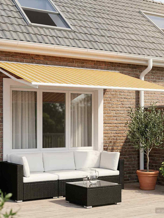vidaXL Terrace Tent Orange 4x3.5m