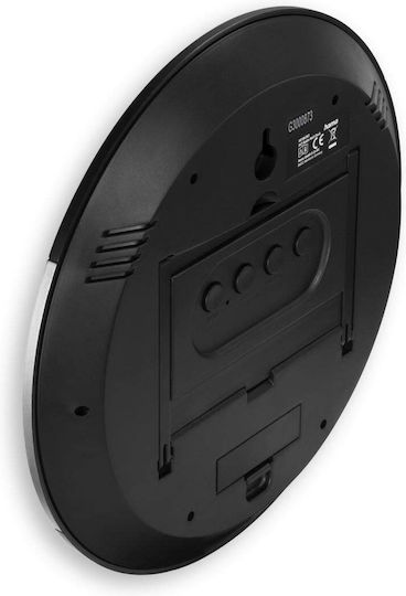 HAMA PP-245 Ceas De Perete Radio Digital Din Plastic Negru Ø24.5cm