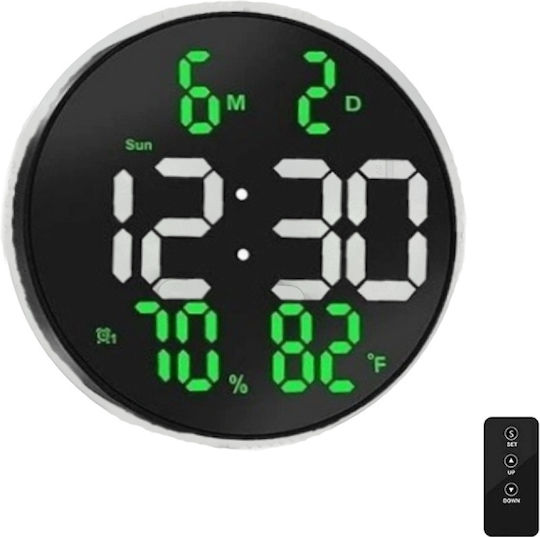 Led Стенен часовник Дигитален Бял Led Стенен часовник Дигитален Бял