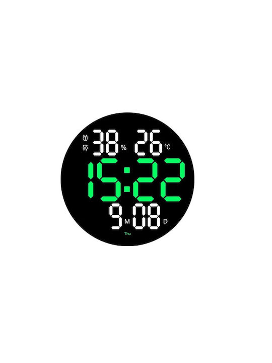 Led Wall Clock Digital Black