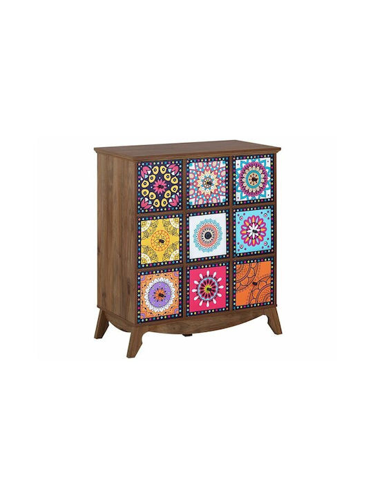 Sideboard Berwyn 2018 Wooden with Drawers Dark Wood 79x40x92cm