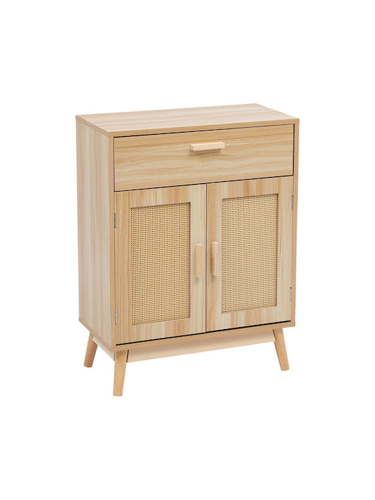 Sideboard Scandy Holz mit Schubladen Natürliche Farbe 60x30x80cm