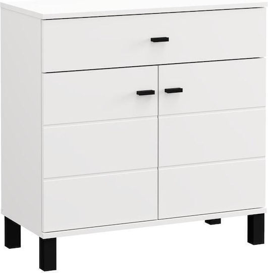Sideboard 2k1f2v Wooden with Drawers White 77x35x78cm Sideboard 2k1f2v Wooden with Drawers White 77x35x78cm