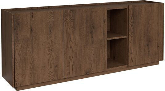 Μπουφές Comfivo Pagae Ξύλινος Σκούρο Ξύλο 200x40x75cm