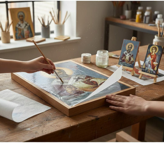 Ριζόχαρτο Decoupage A3 Άγιος Νικόλαος Άγιος Φανούριος Αγιογραφίες