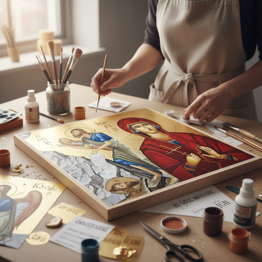 Ριζόχαρτο Decoupage A3 Άγιος Ιωάννης Ο Πρόδρομος Αγία Μαρίνα Αγιογραφίες