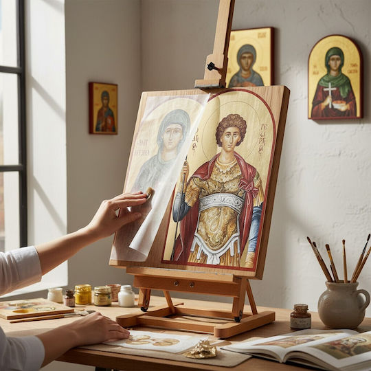 Rizocharto Decoupage A3 Heiligenikonen St. Georg Agia Paraskevi Agiografies