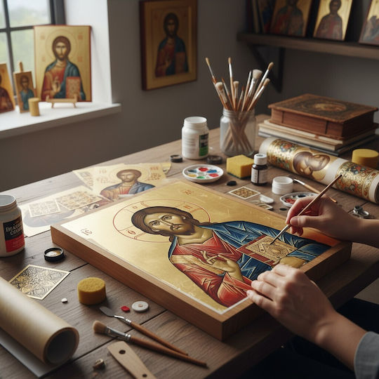 Ριζόχαρτο Decoupage A3 Ιησούς Χριστός Παντοκράτωρ Αγιογραφίες