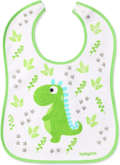 Babyono Waterproof Bib from 100% Cotton with Hoop & Loop Fastener Blue, Blueberry for 9 m+