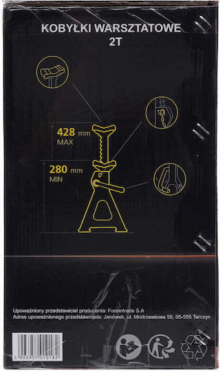 Cric Auto 2t 280-428mm Kraft&dele Kd3182
