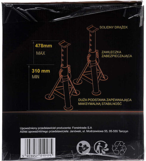 Cricuri Auto 3t 310-478 Mm Kraft&dele Kd3181