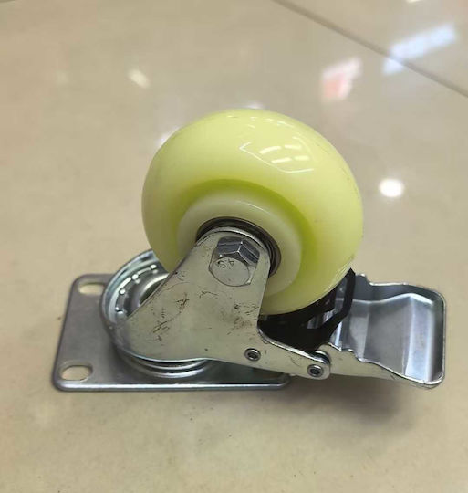 Furniture Wheel Metallic Yellow 7.5x7.5cm