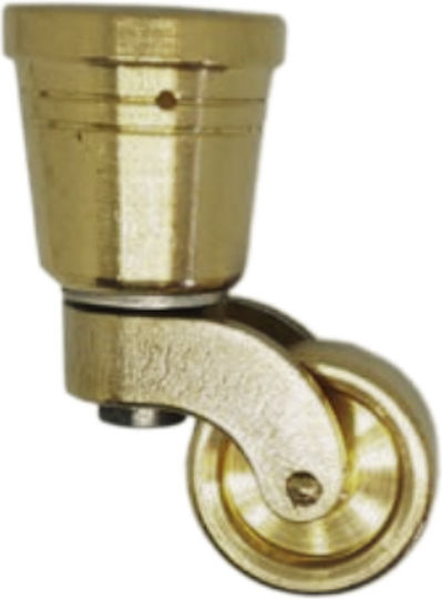 Jgs S.a 6565-100 Metallic Furniture Wheel Gold Round Base 7cm