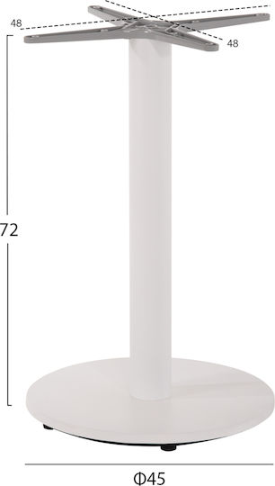 HomeMarkt Aluminium Tischständer Für Tisch / Büro Weiß 45x45x72cm