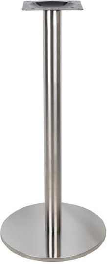 Freebox Bar Table Base from Inox Steel Silver 50x50x108cm