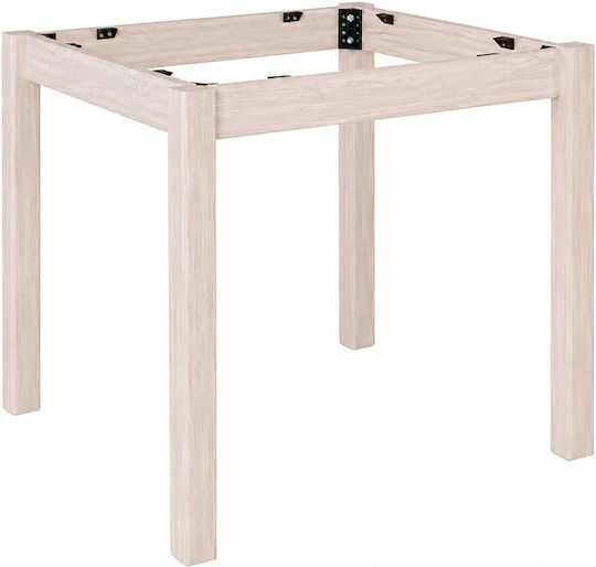 Woodwell Βάση Τραπεζιού Ξύλινη Τραπέζι Άβαφο 60x60x73cm