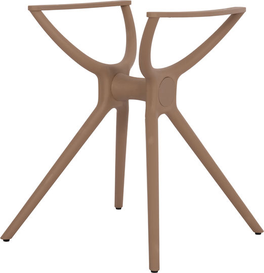 HomeMarkt Table Stand made of Polypropylene with Regulator Cappuccino 80x80cm