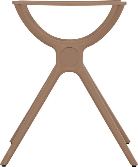 HomeMarkt Table Stand made of Polypropylene with Regulator Cappuccino 80x80cm