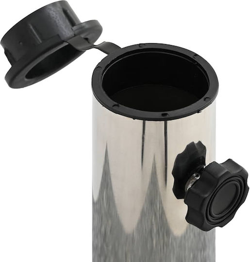 vidaXL Stand de umbrelă din Fontă cu Roți Negru 45x25x8cm