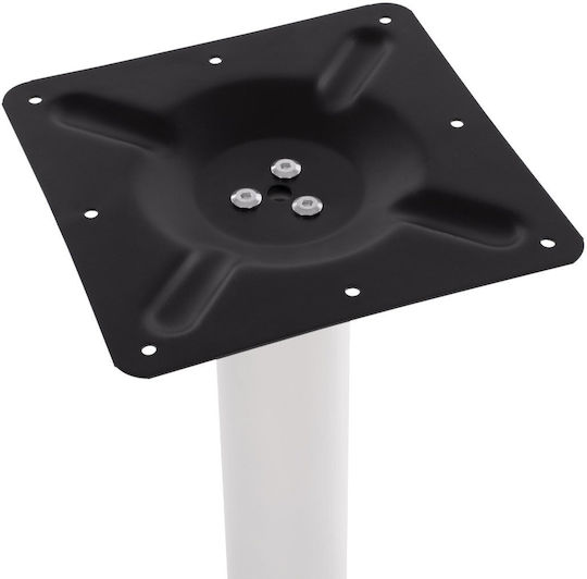 Freebox Table Stand Metallic with Adjustable White Matte 40x40x72cm