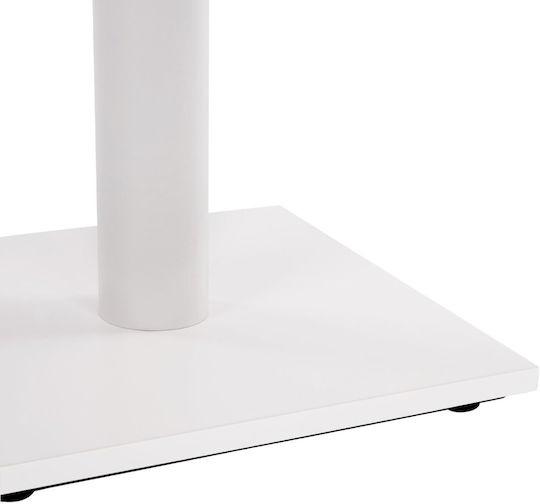 Freebox Table Stand Metallic with Adjustable White Matte 40x40x72cm