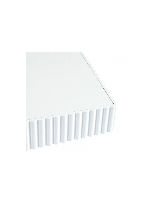 Γωνιακό Ράφι Τοίχου με LED Λευκό 25x25x3.5εκ.