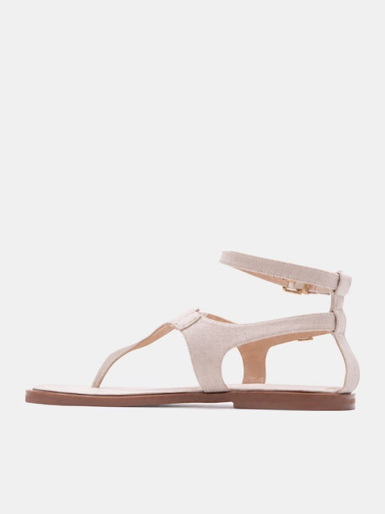 Flache Sandalen Für Damen Beiges