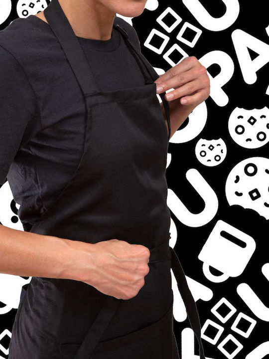 Koupakoupa Vice City Leonida Kitchen Apron Black 22x40cm