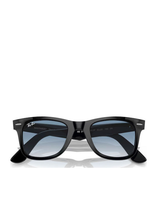 Ray Ban Unisex Sunglasses with Black Plastic Frame and Blue Gradient Lens RB2140F 901/3F
