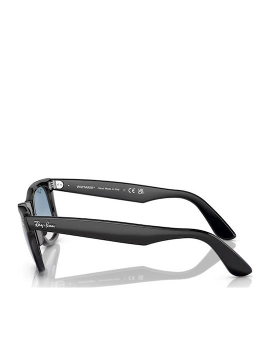 Ray Ban Unisex Sunglasses with Black Plastic Frame and Blue Gradient Lens RB2140F 901/3F