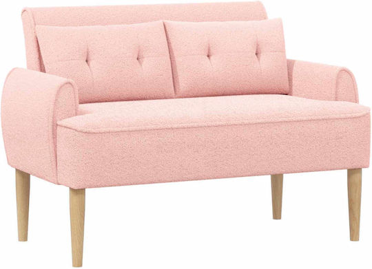 Two-Seater Couch Pink 117x67x77cm