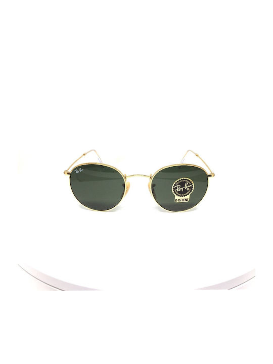 Ray Ban Унисекс Слънчеви Очила с Златен Метален Рамка и Зелени Стъкла