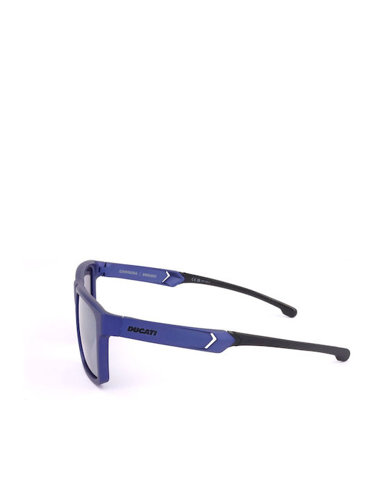 Carrera Ducati Carduc Männliche Sonnenbrillen mit Blauer Horn umrandeter Rahmen und Grauem Spiegel Fassung 021/S TZQ/T4
