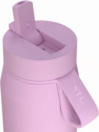 Estia Pulse Save The Aegean Рециклируема Бутилка Термос Неръждаема Стомана Без BPA 500ml Лавандула